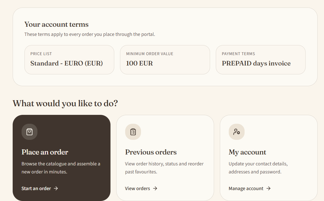 Stuckies retailer portal, Everything at a glance