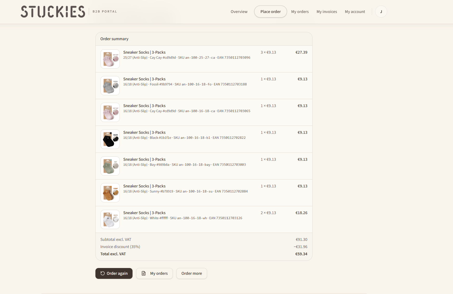 Stuckies retailer portal — Every order, one click away